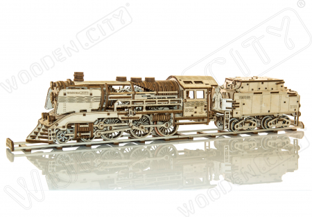 Puzzle 3D Mecanic, Tren cu vagon si sina, 580 piese [1]