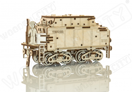 Puzzle 3D Mecanic, Tren cu vagon si sina, 580 piese [3]