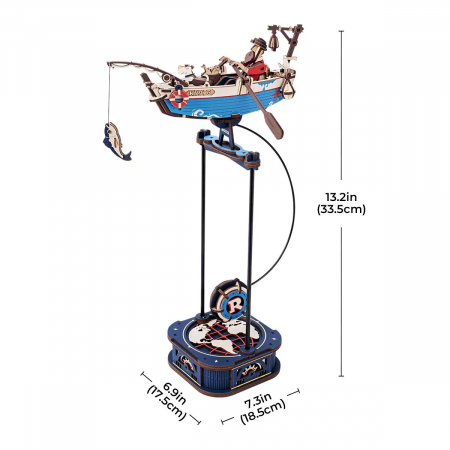 Puzzle 3D, pendul mecanic, Pescarul din ocean, 161 piese [1]