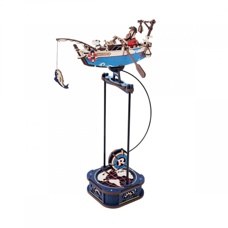 Puzzle mecanic 3D - Puzzle 3D, pendul mecanic, Pescarul din ocean, 161 piese