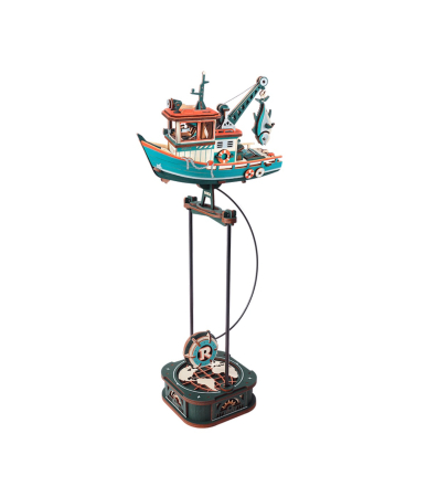 Puzzle mecanic 3D - Puzzle 3D, pendul mecanic, Pescadorul norocos, 179 piese