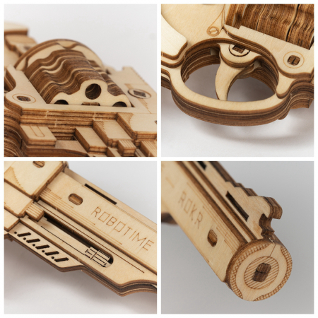 Puzzle 3D, Pistol Corsac M60, Lemn [4]