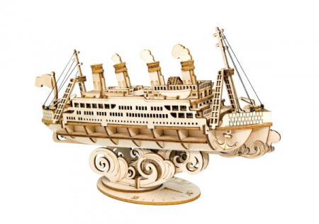 Puzzle 3D - Puzzle 3D Cruise Ship, Lemn, 145 piese