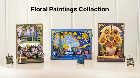 Puzzle 3D, tablou, din lemn, Noapte instelata - van Gogh, 238 piese [3]