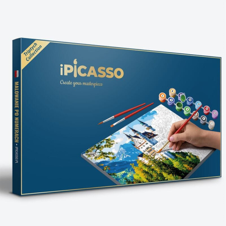 Set 3 picturi pe numere, cu sasiu, Irisi, maci si margarete,70x120 cm [7]