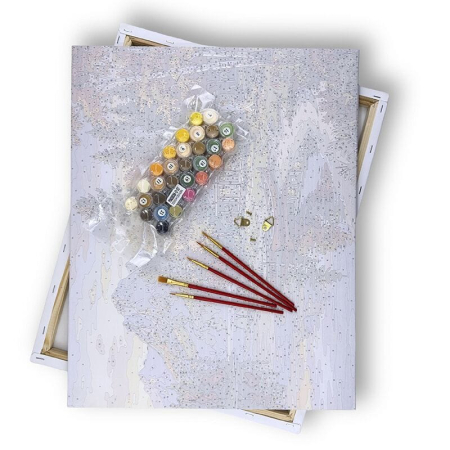 Set 3 picturi pe numere, cu sasiu, Irisi, maci si margarete,70x120 cm [2]