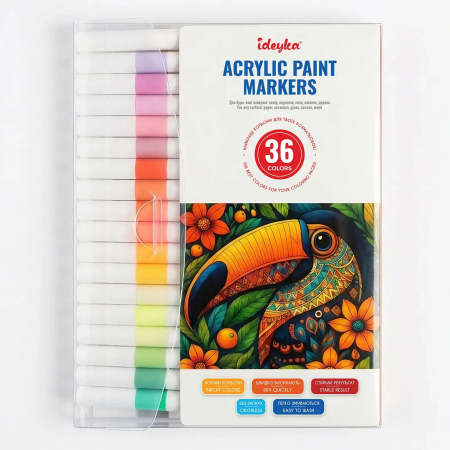 ACCESORII - Set 36 carioci pe baza de vopsea acrilica