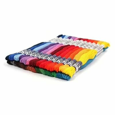 Accesorii pentru cusut si brodat - Set ata Mouline, 50 buc jurubite culori mixte, 8m lungime/buc