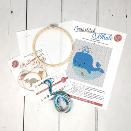 Set broderie cross-stich, Balena albastra [2]