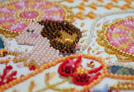 Set broderie cu margele cusute, Aripi de inspiratie, 38,5x30 cm [2]