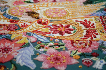 Set broderie cu margele cusute, Aripi de inspiratie, 38,5x30 cm [3]