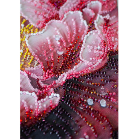 Set broderie cu margele cusute, Sarutul picaturilor de roua, 23x23 cm [4]