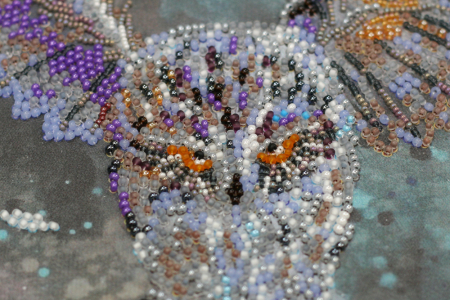 Set broderie cu margele cusute, Ceata florilor, 33x44 cm [3]
