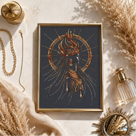 Set broderie cu margele cusute, Nascuta pentru stralucire, 22 x 31 cm [1]
