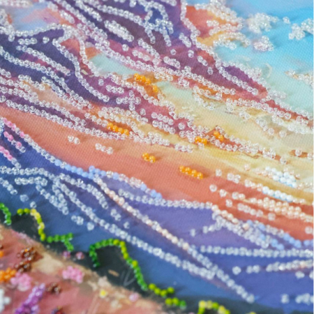 Set broderie cu margele cusute, Valea viselor, 22 x 33 cm [4]