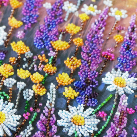 Set broderie cu margele cusute, Valea viselor, 22 x 33 cm [3]