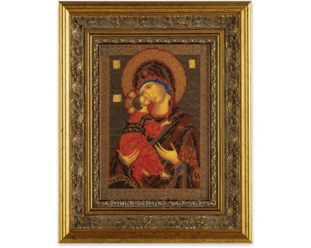 Set broderie cu margele cusute, Icoana Maica Sfanta, 18x25 cm [1]