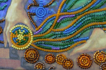 Set broderie cu margele cusute, Rauri de iubire, 34x26 cm [4]