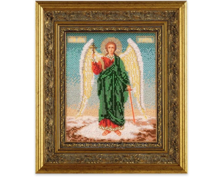 Set broderie cu margele cusute, Icoana ingerul pazitor, 18x22 cm [1]