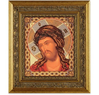 Set broderie cu margele cusute, Iisus, 20x24 cm [1]