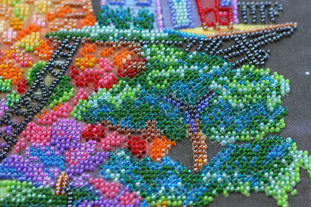 Set broderie cu margele cusute, Vis sub stele, 25x38 cm [2]