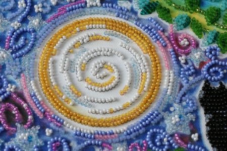 Set broderie cu margele cusute, Mereu impreuna, 20x20 cm [4]