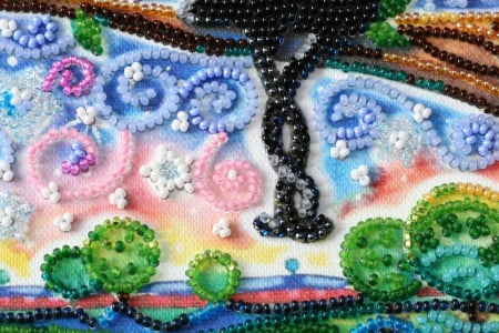 Set broderie cu margele cusute, Mereu impreuna, 20x20 cm [2]