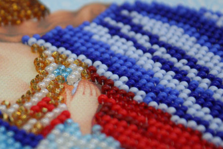 Set broderie cu margele cusute, Maica Domnului, 14 culori [3]