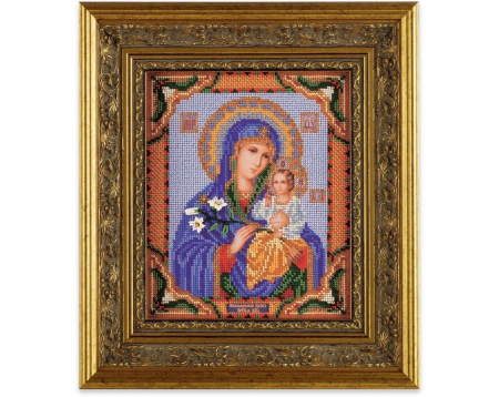 Set broderie cu margele cusute, Maica Domnului, 20x24 cm [1]