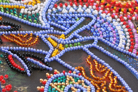 Set broderie cu margele cusute, Cameleon, 20x20 cm [2]