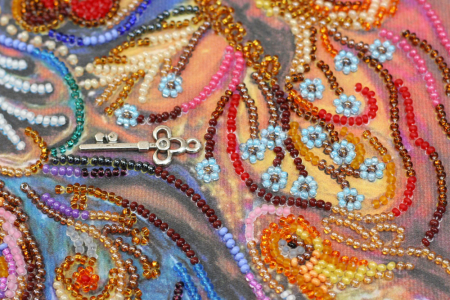 Set broderie cu margele cusute, Talismane de fericire, 28x43 cm [5]