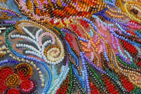 Set broderie cu margele cusute, Talismane de fericire, 28x43 cm [4]