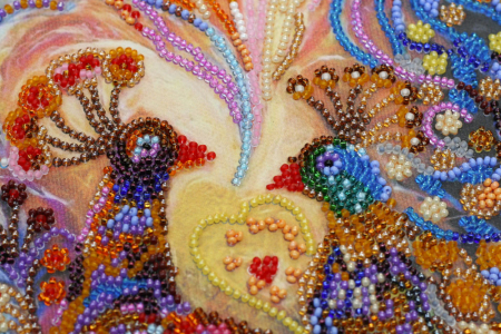 Set broderie cu margele cusute, Talismane de fericire, 28x43 cm [3]