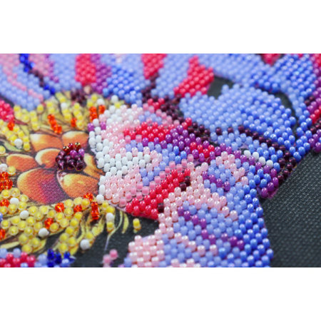 Set broderie cu margele cusute, Timpul infloririi, 20x20 cm [3]