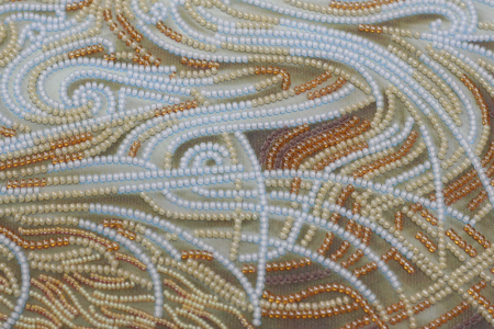 Set broderie cu margele cusute, Latte, 34x27 cm [2]