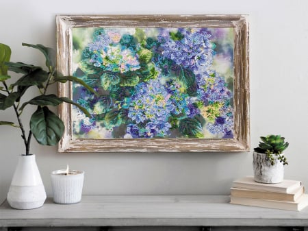 Set broderie cu margele cusute, Hortensie, 37x27 cm [1]