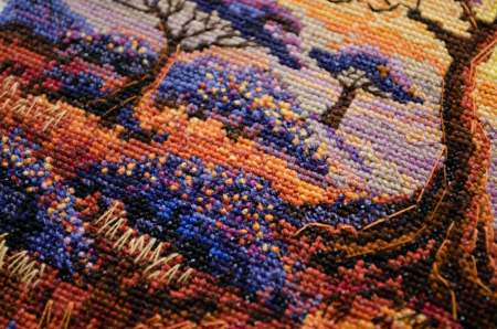 Set broderie in cruciulita, Savana, 23x22 cm [2]