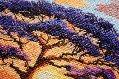 Set broderie in cruciulita, Savana, 23x22 cm [3]