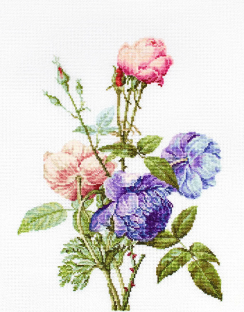 Ac & Ata - Set de brodat in cruciulita, Buchet, 19x25 cm