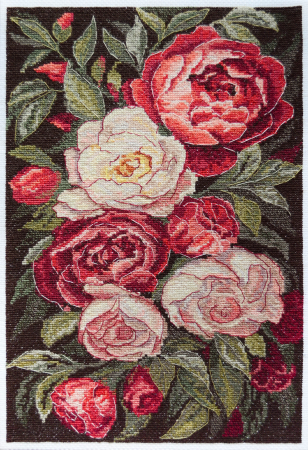 Broderie in cruciulita - Set broderie in cruciulita, Petale de catifea, 18x28 cm