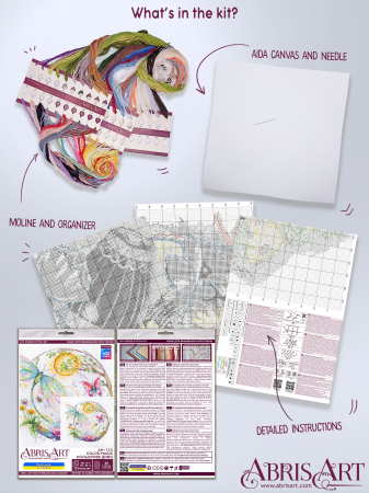 Set broderie in cruciulita, Miracol colorat, 25x23 cm [1]