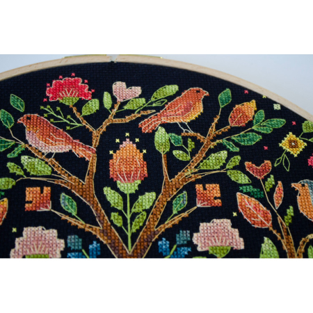 Set broderie in cruciulita, fara gherghef, Copacul povestilor din padure, 30x30 cm [2]