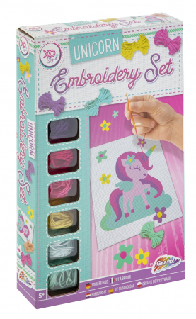 Set broderie pentru copii, Unicorn, 6 culori [0]
