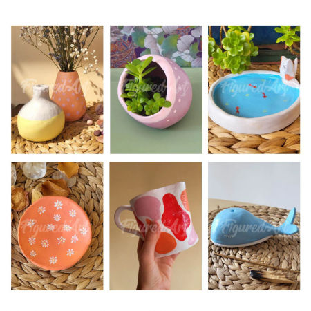 Set complet de olarit, argila cu auto -intarire [8]