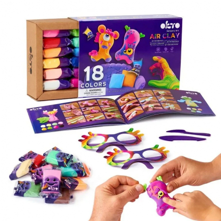 Set creativ AIR CLAY, 18 culori [1]