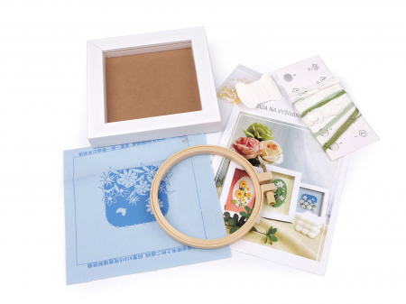 Set creativ broderie cu rama si gherghef, Musetel, 15,5 x 15,5 cm [2]