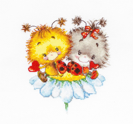 Broderie in cruciulita - Set de brodat in cruciulita, Gargarite 2, 15x17 cm