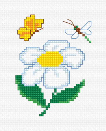 Broderie in cruciulita - Set de brodat in cruciulita, Romanita, 6,5 x8,5 cm