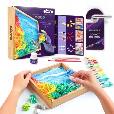 Set de creatie senzoriala 3D, cu argila, Pasiune, 21x21 cm [6]