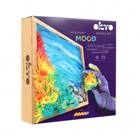 Decoratiuni casa - Set de creatie senzoriala 3D, cu argila, Calm, 21x21 cm